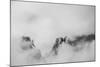 Clouds hang between the mountains of the Dolomites-Jean Schwarz-Mounted Photographic Print