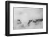 Clouds hang between the mountains of the Dolomites-Jean Schwarz-Framed Photographic Print