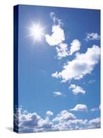 Clouds in Blue Sky, Lens Flare-null-Stretched Canvas