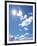 Clouds in Blue Sky, Lens Flare-null-Framed Photographic Print