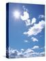 Clouds in Blue Sky, Lens Flare-null-Stretched Canvas