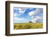 Clouds in the sky and grass in the foreground, Mont-Saint-Michel, UNESCO World Heritage Site, Norma-Francesco Vaninetti-Framed Photographic Print