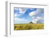 Clouds in the sky and grass in the foreground, Mont-Saint-Michel, UNESCO World Heritage Site, Norma-Francesco Vaninetti-Framed Photographic Print