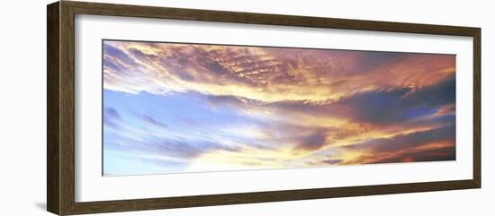 Clouds in the sky at sunset, Anza-Borrego Desert State Park, California, USA-Panoramic Images-Framed Photographic Print