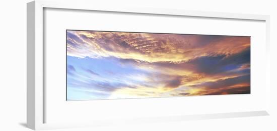 Clouds in the sky at sunset, Anza-Borrego Desert State Park, California, USA-Panoramic Images-Framed Photographic Print