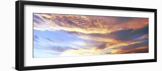 Clouds in the sky at sunset, Anza-Borrego Desert State Park, California, USA-Panoramic Images-Framed Photographic Print