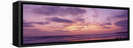 Clouds in the Sky at Sunset, Pacific Beach, San Diego, California, USA-null-Framed Stretched Canvas