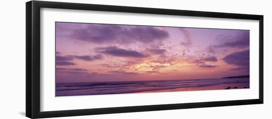 Clouds in the Sky at Sunset, Pacific Beach, San Diego, California, USA-null-Framed Premium Photographic Print