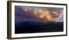 Clouds Lit by Setting Sun Above Rocky Mountains Ridge-Anna Miller-Framed Photographic Print