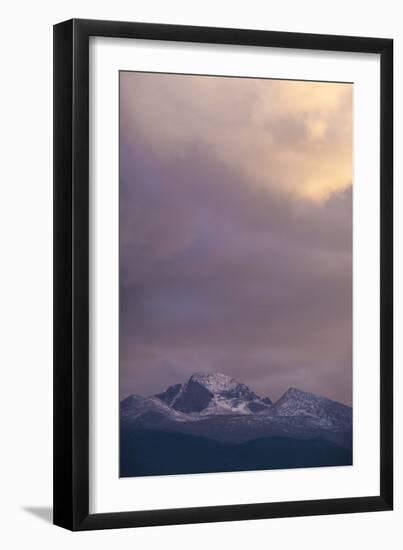 Clouds Lit by Setting Sun Above Rocky Mountains Ridge-Anna Miller-Framed Photographic Print