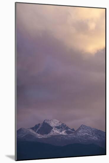 Clouds Lit by Setting Sun Above Rocky Mountains Ridge-Anna Miller-Mounted Photographic Print