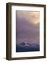 Clouds Lit by Setting Sun Above Rocky Mountains Ridge-Anna Miller-Framed Photographic Print