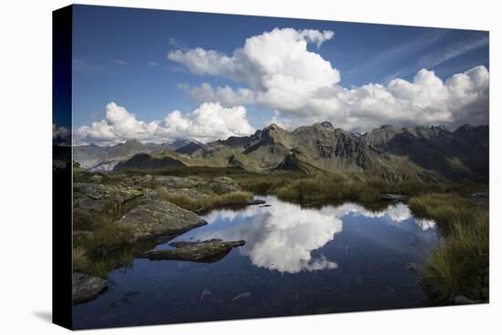 Clouds, Mirroring, Mountain Lake, Blue Heaven-Jurgen Ulmer-Stretched Canvas