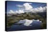 Clouds, Mirroring, Mountain Lake, Blue Heaven-Jurgen Ulmer-Stretched Canvas