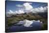 Clouds, Mirroring, Mountain Lake, Blue Heaven-Jurgen Ulmer-Stretched Canvas