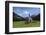 Clouds on Church of Ranui surrounded by meadows and woods in the fall, St. Magdalena, Funes Valley,-Roberto Moiola-Framed Photographic Print