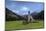 Clouds on Church of Ranui surrounded by meadows and woods in the fall, St. Magdalena, Funes Valley,-Roberto Moiola-Mounted Photographic Print