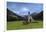 Clouds on Church of Ranui surrounded by meadows and woods in the fall, St. Magdalena, Funes Valley,-Roberto Moiola-Framed Photographic Print