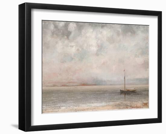 Clouds on Lake Leman, Dated 1875-Gustave Courbet-Framed Giclee Print