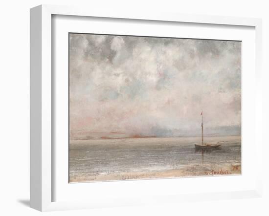 Clouds on Lake Leman, Dated 1875-Gustave Courbet-Framed Giclee Print