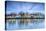 Clouds on the Typical Houses and Towers of Cathedral Reflected in River Trave at Dusk, Lubeck-Roberto Moiola-Stretched Canvas