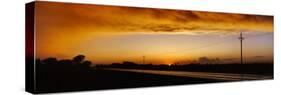 Clouds over a Highway at Dusk, Route 66, Riverton, Missouri, USA-null-Stretched Canvas