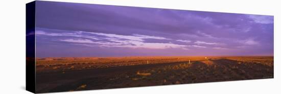 Clouds over a Landscape, Desert Highway, Navajo, New Mexico, USA-null-Stretched Canvas