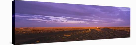 Clouds over a Landscape, Desert Highway, Navajo, New Mexico, USA-null-Stretched Canvas