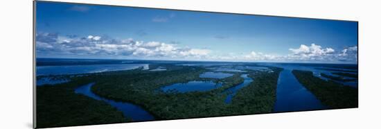 Clouds over a River, Amazon River, Anavilhanas Archipelago, Rio Negro, Brazil-null-Mounted Photographic Print