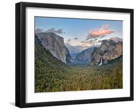 Clouds over a Valley, Yosemite Valley, Yosemite National Park, California, USA-null-Framed Premium Photographic Print