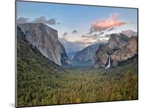 Clouds over a Valley, Yosemite Valley, Yosemite National Park, California, USA-null-Mounted Premium Photographic Print