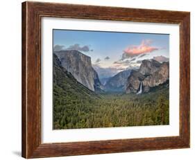 Clouds over a Valley, Yosemite Valley, Yosemite National Park, California, USA-null-Framed Photographic Print