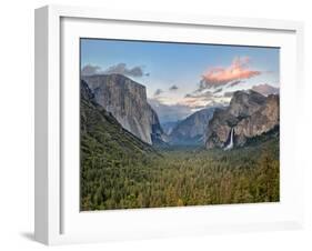 Clouds over a Valley, Yosemite Valley, Yosemite National Park, California, USA-null-Framed Photographic Print