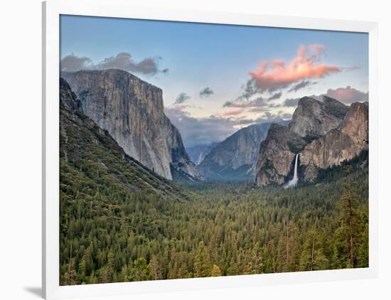 Clouds over a Valley, Yosemite Valley, Yosemite National Park, California, USA-null-Framed Photographic Print