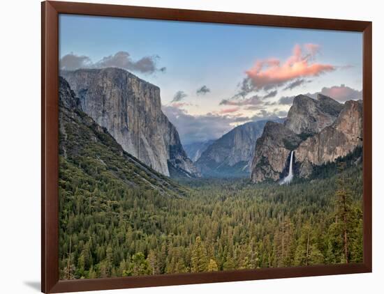 Clouds over a Valley, Yosemite Valley, Yosemite National Park, California, USA-null-Framed Photographic Print