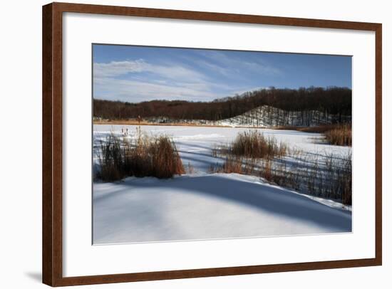 Clouds Over Frozen Pond With Snow-Anthony Paladino-Framed Giclee Print