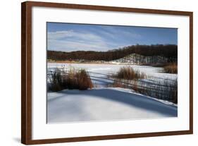 Clouds Over Frozen Pond With Snow-Anthony Paladino-Framed Giclee Print