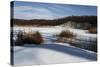 Clouds Over Frozen Pond With Snow-Anthony Paladino-Stretched Canvas