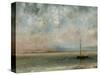 Clouds over Lake Geneva-Gustave Courbet-Stretched Canvas