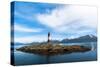 Clouds over Lighthouse Near Ushuaia, Argentina-James White-Stretched Canvas