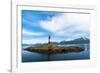 Clouds over Lighthouse Near Ushuaia, Argentina-James White-Framed Photographic Print