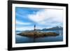 Clouds over Lighthouse Near Ushuaia, Argentina-James White-Framed Photographic Print