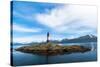 Clouds over Lighthouse Near Ushuaia, Argentina-James White-Stretched Canvas