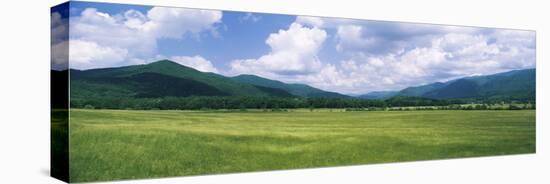 Clouds over Mountains, Cades Cove, Great Smoky Mountains, Great Smoky Mountains National Park, T...-null-Stretched Canvas