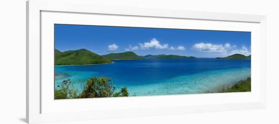 Clouds over Mountains, Leinster Bay, St. John, Us Virgin Islands-null-Framed Photographic Print