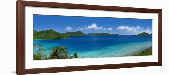 Clouds over Mountains, Leinster Bay, St. John, Us Virgin Islands-null-Framed Photographic Print