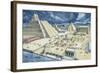 Clouds over Pyramids, Templo Mayor, Tenochtitlan, Mexico City, Mexico-null-Framed Giclee Print