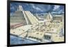 Clouds over Pyramids, Templo Mayor, Tenochtitlan, Mexico City, Mexico-null-Framed Giclee Print