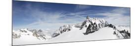 Clouds over Snow Covered Mountain, Dent Du Geant, Aiguille De Rochefort, Helbronner, Italy-null-Mounted Photographic Print