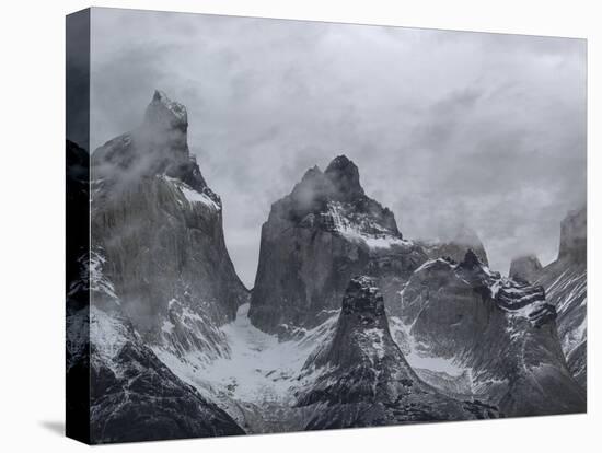 Clouds Over Snowcapped Mountains-null-Stretched Canvas